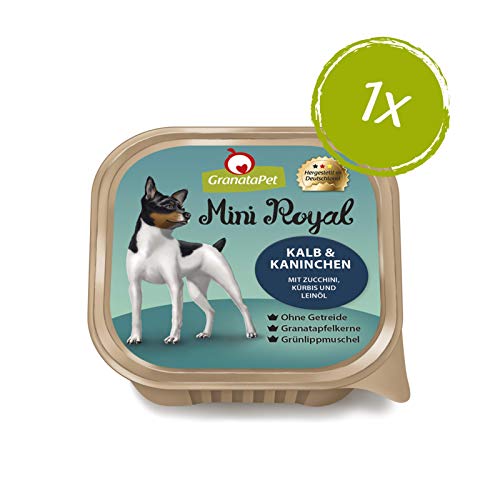 GranataPet Mini Royal Multipack, Nassfutter für Hunde im Probierpaket, Hundefutter ohne Getreide & ohne Zuckerzusatz, Alleinfuttermittel für ausgewachsene Hunde, 6 x 150 g