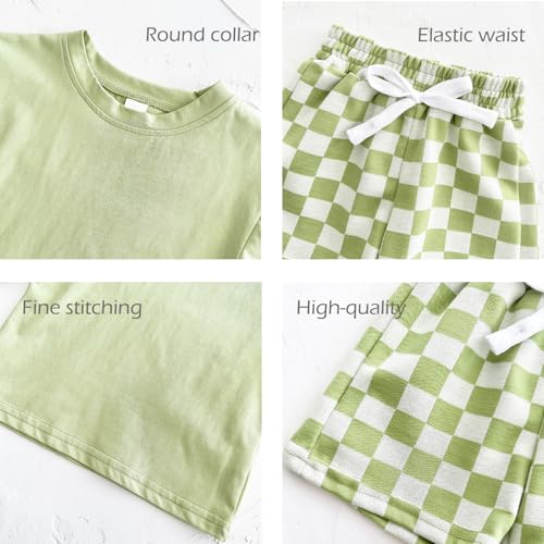 Image of 4 Piece Baby Boys' Clothing Sets Toddler Summer Outfits | Cotton Cute Baby Boy Summer Clothes, Short Sleeve Toddler T Shirts & Elastic Short Sets for Infant