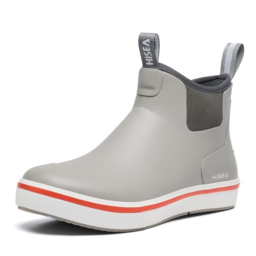HISEA Men's Waterproof Saltwater Fishing Rain Boots