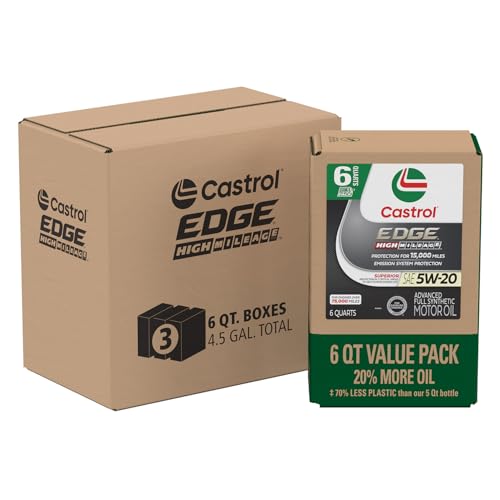 Castrol EDGE High Mileage 5W-20 Aceite Motor Sintético 3 Pack miniatura 1