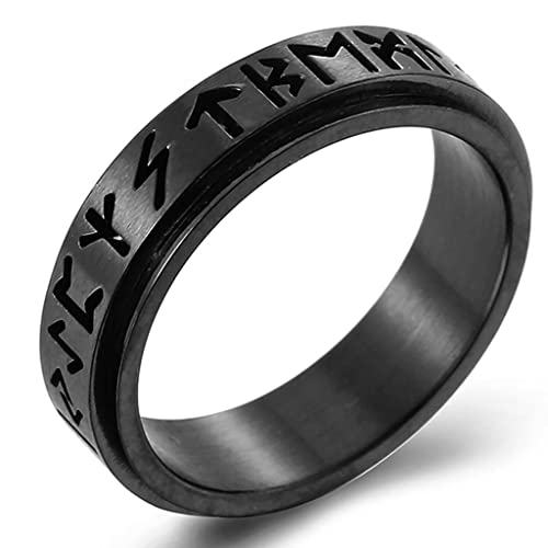 Bague Odin en runes nordiques pour homme stylé avec motif celtique vintage