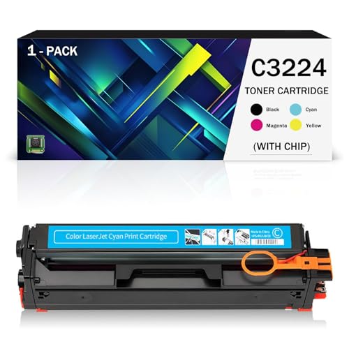 Cartuchos de tóner compatibles para impresoras Lexmark C3224dw C3326dw C3426dw MC3224dwe MC3224i MC3326adwe MC3326i MC3426adw Reemplazos de tóner C3210K0 C3210C0 C3210M0 C32(Size:1500Page,Color:Cian)