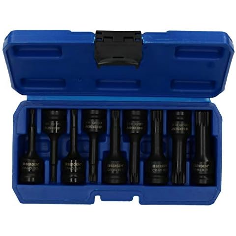 AB Tools 9pc Male Deep Spline Socket Set Cover