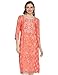 BIBA Women's Rayon Regular Kurta Printed Mix and Match(Summer C18205_Coral_34)