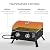 Portable Gas Grill, 2 Burner Propane Gas Grill Outdoor Portable Tabletop BBQ with Foldable Legs, Waterproof Top Lid, Grease Tray, Thermometer for Camping, Picnic, RV, Backyard, Patio, Black