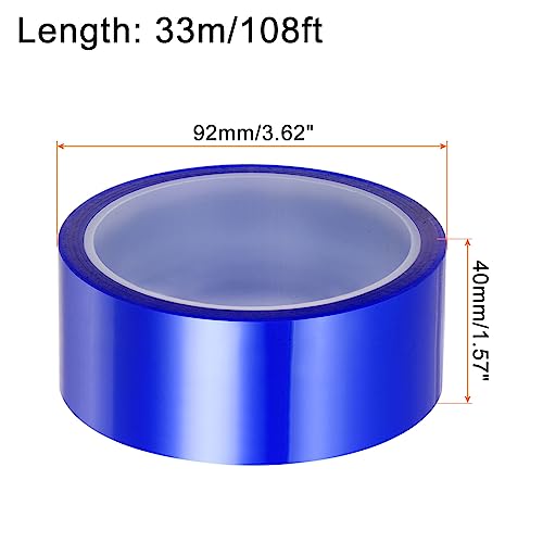 Image of HARFINGTON 2 Rolls Heat Tape High Temperature Heat Resistant Tape 40mmx33m(108ft) Sublimation Thermal Heat Transfer Tape for Sublimation Press No Residue, Blue