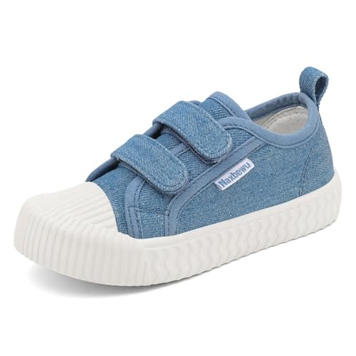 Toddler Boys & Girls Sneaker Adjustable Slip On Canvas Hook and Loops Walking Shoes,Size 5-12