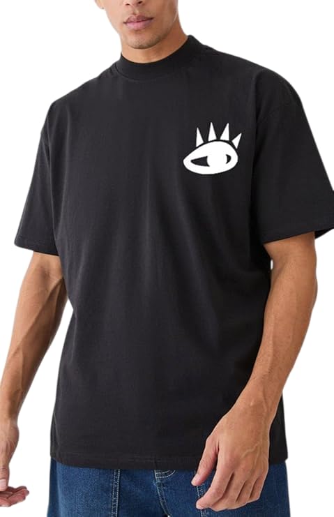 rf raves Oversized Cotton-Rich Round Neck T-Shirt | Unisex Fit | Bold Prints for Men & Women | Summer Half Sleeves | LK_MBOST19-picture-26