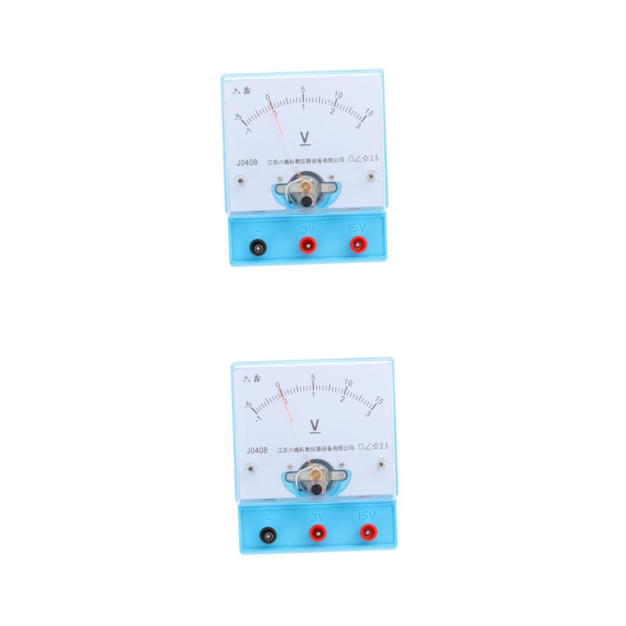HOMSFOU 2piezas Voltímetro De Enseñanza Press-type Para Experimentos De Física Instrumento De Medición y Portátil