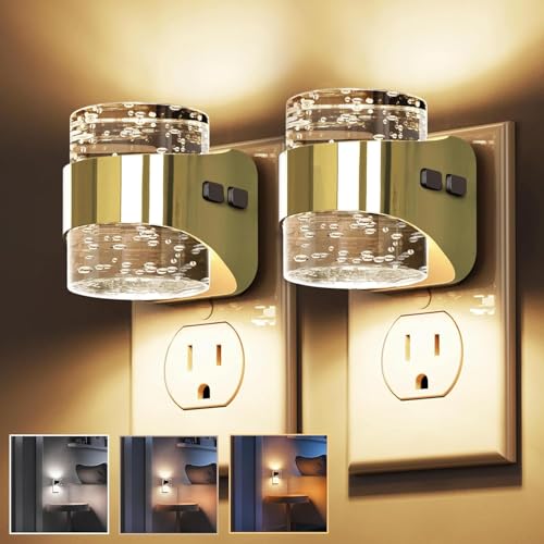 L LOHAS LED Night Light,Dimmable Night Lights Plug into Wall, 4 Pack Acrylic Nightlights with 0-100 LM Adjustable Brightness
