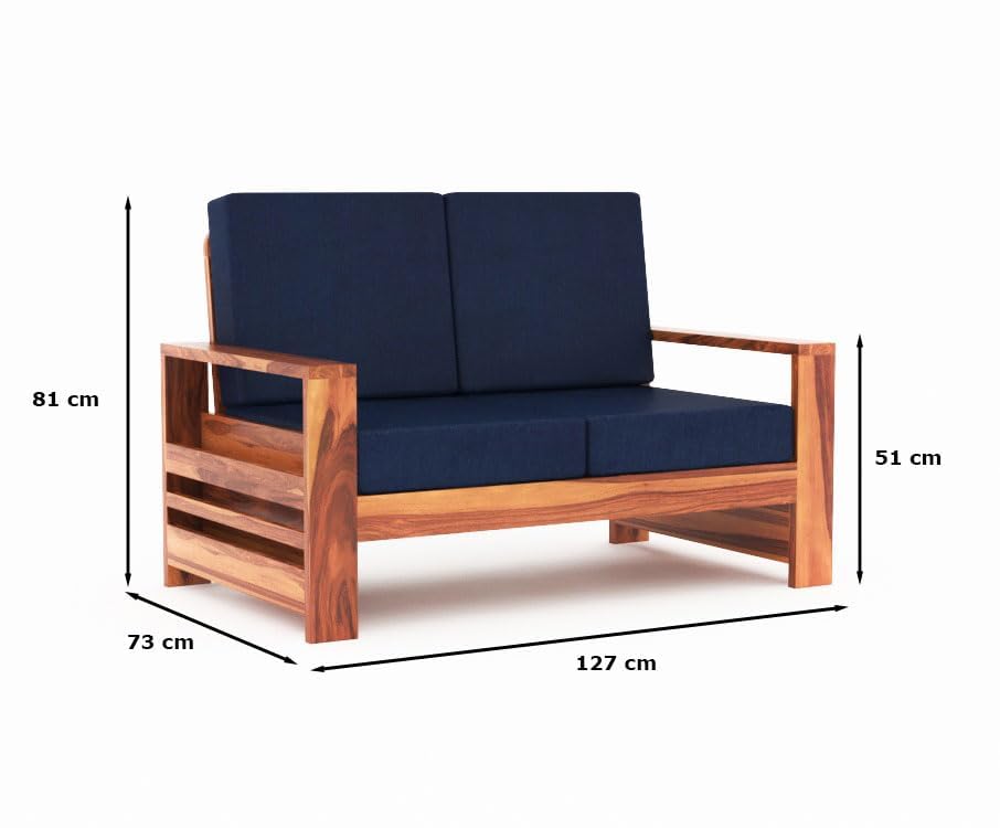 Image of Sheesham Solid Wood 7 Seater Sofa Set for Living Room(7 Seater) (Teak)