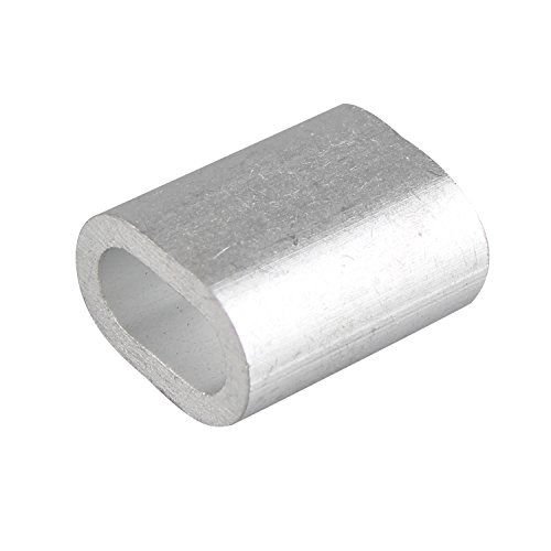 Futheda 25 stks Aluminium Crimping Loop Mouw Clips Ovaal Vorm voor 5.0mm Kabeldraad Touw Zilver Toon - Afbeelding 3