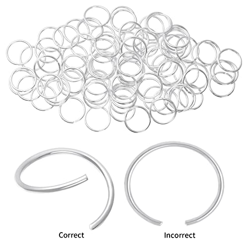 Anillos para cabello Nydotd pack 180 piezas, plata miniatura 3