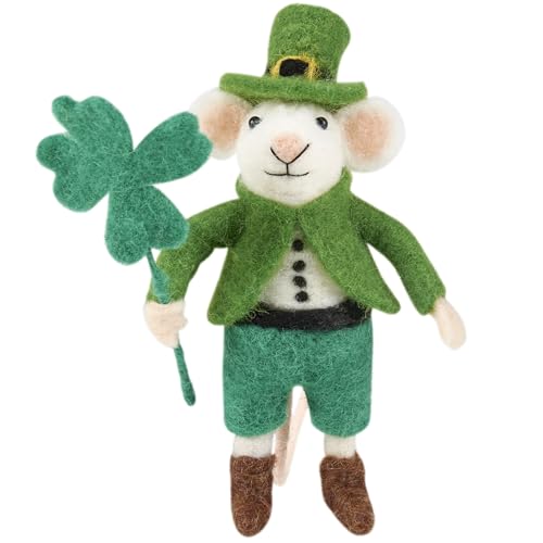 Primitives-by-Kathy-Felt-Critter-St-Patrick-Mouse Primitives by Kathy Felt Critter St Patrick Mouse