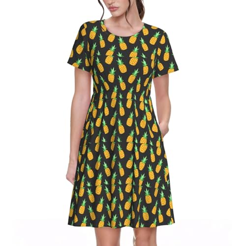 Robe d'été légère Ananas contre la chaleur du quotidien