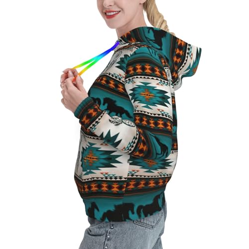 Sweat à capuche imprimé cheval EdWal fini les pulls amples optez pour cette coupe ajustée - 2