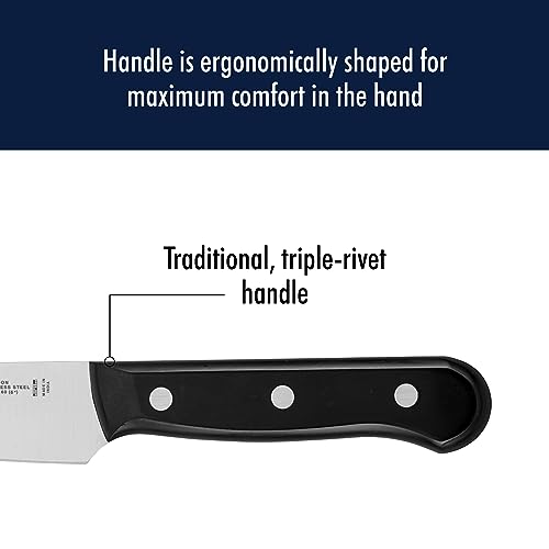 Image of HENCKELS Solution Razor-Sharp 6-inch Utility Knife, Tomato Knife, German Engineered Informed by 100+ Years of Mastery, Black /Stainless Steel