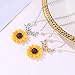 856store New Fashion Women Jewelry Decor Elegant Fake Pearl Sunflower Pendant Chain Necklace - Golden