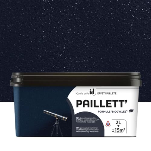 ID Paillet Paris Peinture d'intérieur effet métallisé Couleur Nuit Eoile - 2 litres - à base...