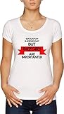 Elegante Education Is Important, But Race Cars Are Importanter! Camiseta Mujer Blanco