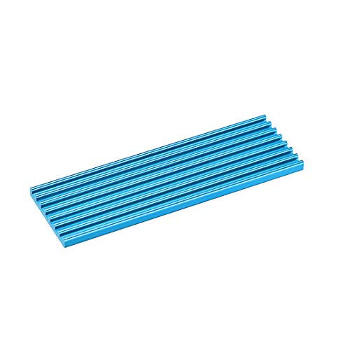 Dissipateur thermique M.2 contre la surchauffe SSD 2280 bloc en aluminium bleu uxcell