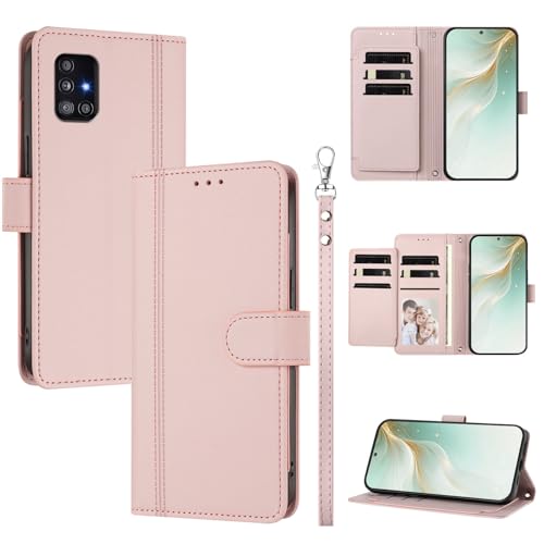�X�}�z�P�[�X �Ή��@�� for Samsung Galaxy A51 5G �X�}�z�P�[�X�y�E�H���b�g�f�U�C�� �f���A���J�[�h�X���b�g �L���b�V�� �t���b�v���X�^���h �����h�~�zPink