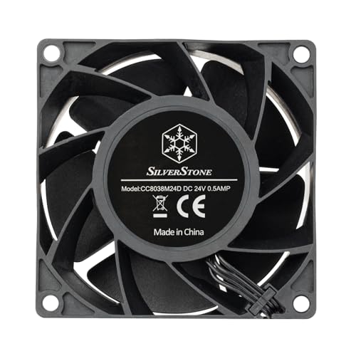 Image of Silverstone Technlogy FHS80X 24V - 24Volt 80x38mm High-Performance PWM Industrial Fan, SST-FHS80X 24V