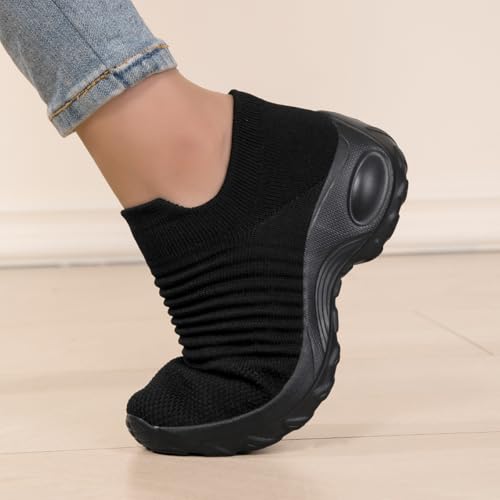 Image of Non Slip Work Shoes Women, Slip On Sneakers Women,Work Shoes Walking Gym Nurse Mesh Casual Fashion Sneakers Comfort Breathable Lightweight