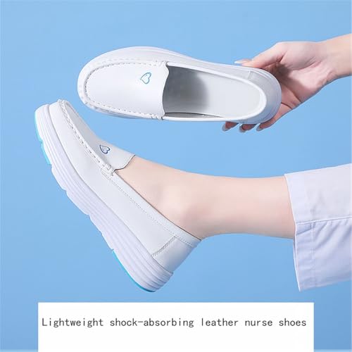 CLSQLXYJZC Comfortable Nursing Shoes for Women, Women Slip-On Breathable Soft Bottom Non-Slip Nurse Working Shoes, Casual Non Tiring Feet Hospital Work, for Hospital Work,Teacher4