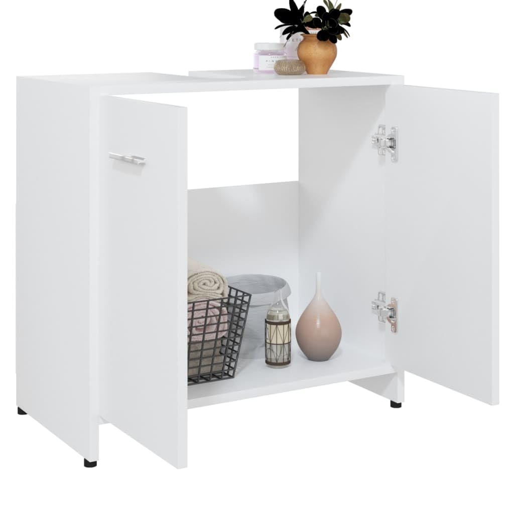 Mobile-Mobile Bagno Bianco 60x33x61 cm Legno Ingegnerizzato