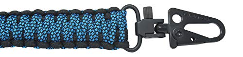 Ten Point Gear Gun Sling Paracord 550 Adjustable w/Swivels (Multiple Color Options) (Black & Blue Diamonds)