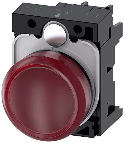 Clignotant Siemens 3SU11036AA201AA0 rouge plastique noir 22 mm IP69K