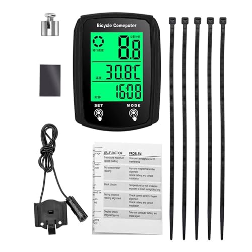 SULIVES Bike Computer - 19 Functions IP54 Waterproof - GPS Speedometer, Backlit Touch Screen - Cycling Computers - Universal Cycle Computer for Bikes - Image 8