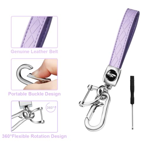 Image of MILD EAST for Honda Key Fob Cover with Keychain 5 Buttons(Purple)