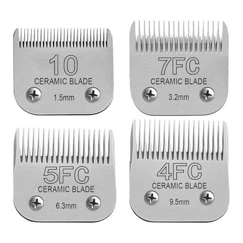 Detachable Pet Clipper Blades for Oster KM Series (5-pack) – Ceramic & Stainless Steel