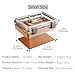 Acrylic Cigar Humidor with Hygrometer and Humidifier, Cedar Wood Tray, Modern Transparent Cigar Box with Handle, Gifts for Men (Small)