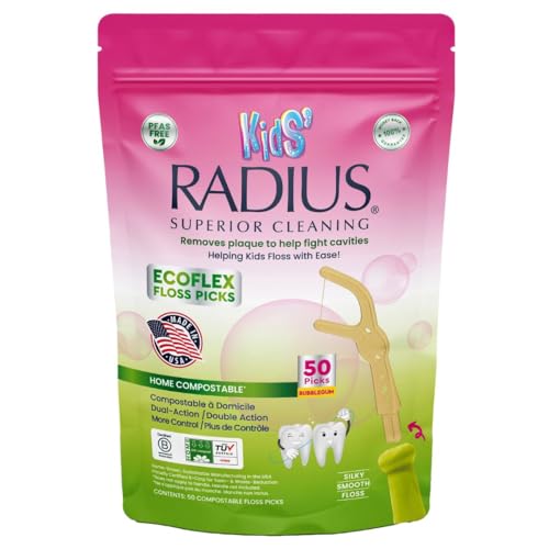 Radius Bubblegum EcoFlex Compostable Floss Picks Kids