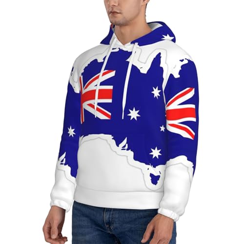 Pull à capuche athlétique homme carte Australie S-4X