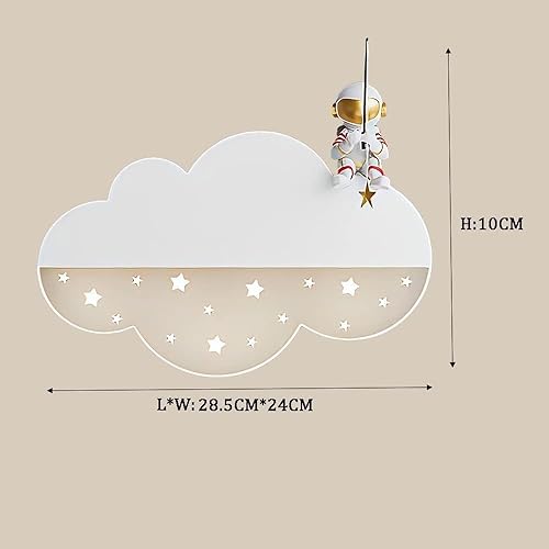 Miniatura 7 de Apliques de pared LED con forma de nube, ideales para inquilinos, apliques de astronautas, lámpara infantil de dibujos animados, luz nocturna