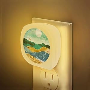 Abstract Mountains Night Light, Mountains Moon Night Sky Night Light for Boys Girls Led Night Light, Dusk to Dawn Sensor Nightlight for Stairway/Hallway/Bedroom