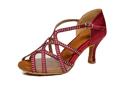 Chaussures de danse latine avec talon stable et design moderne