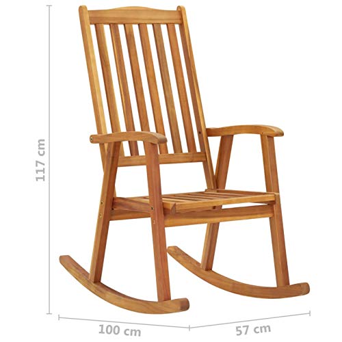 Chaise à bascule en bois soulageant le stress pour un confort total