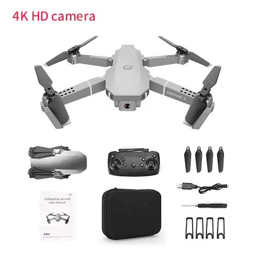 HaiMa E68 Pieghevole Rc Drone Wifi Fpv 4K Hd Camera 4 Canali Con Luci Led Rc Elicottero One Button Auto Return Quadcopter - 1080P Cina