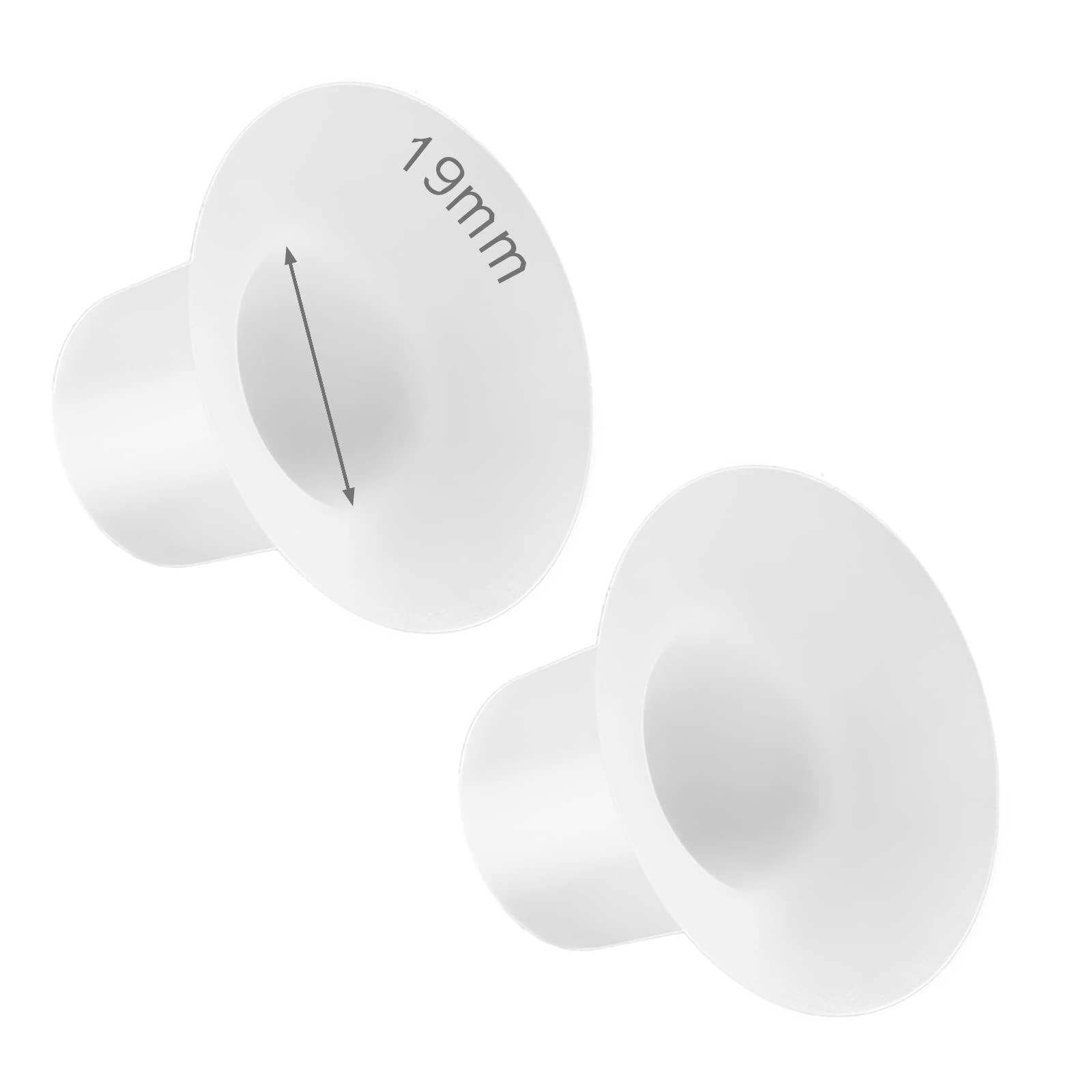 LOZAEVE19mm Silicone Flange Insert | Reduce 24mm Elastic Tunnel Down to 19mm | for Spectra, Momcozy S9 S10 S12, Willow go Flange Inserts, Medela, Freemie Breast Pump Inserts Shields, 2PC