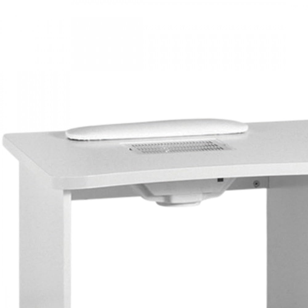 Tavolo per Ricostruzione Unghie con Aspiratore Polvere e Cuscino Poggiamani 91x41x76 cm