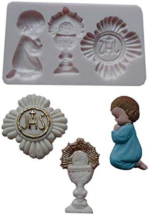 Juego de Primera Comunión, cáliz, reza, (SEGUNDA FOTO DE MEDIDASNO DEVOLUCIONES) Molde de silicona por Oh! Sweet Art