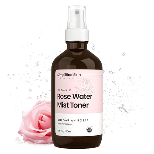Rose Water Spray for Face & Hair – Pure USDA Organic...