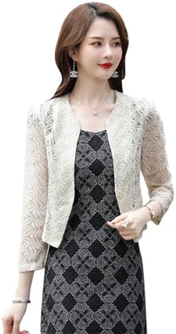 Amazon | [ShuMing] ボレロ カーディガン レディース レース 七