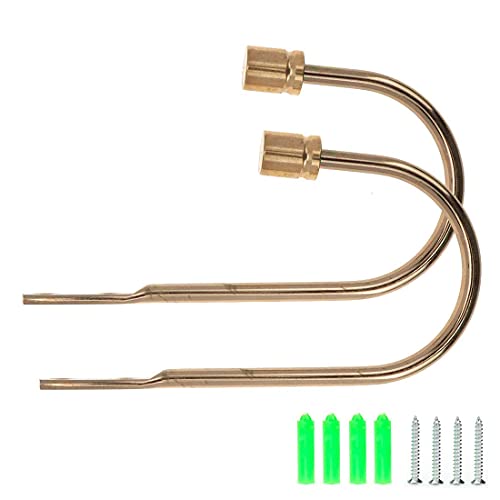 Honjie Curtain U-Shaped Tying Rope Wall Hook Metal Tie Backs For Curtains Modern Design Tiebacks For Voiles Curtain Holdback 2 Pcs Rose Gold #TOP6