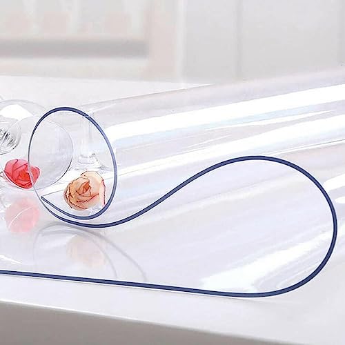 Protection table transparente PVC 2 mm nappe plastique rectangulaire - 8